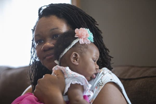 Mrs Lawrence and baby
