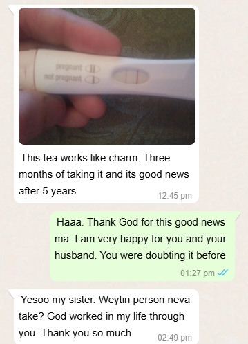 Pregnancy test after five years